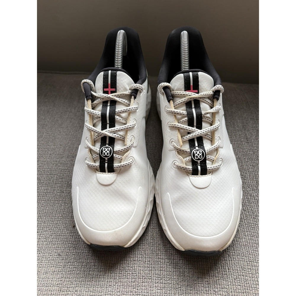 G/FORE GFORE MG4+ Zebra Stripe Golf Shoe Sneaker ⛳️ LADIES 8.5 White Pink Black - Picture 2 of 8